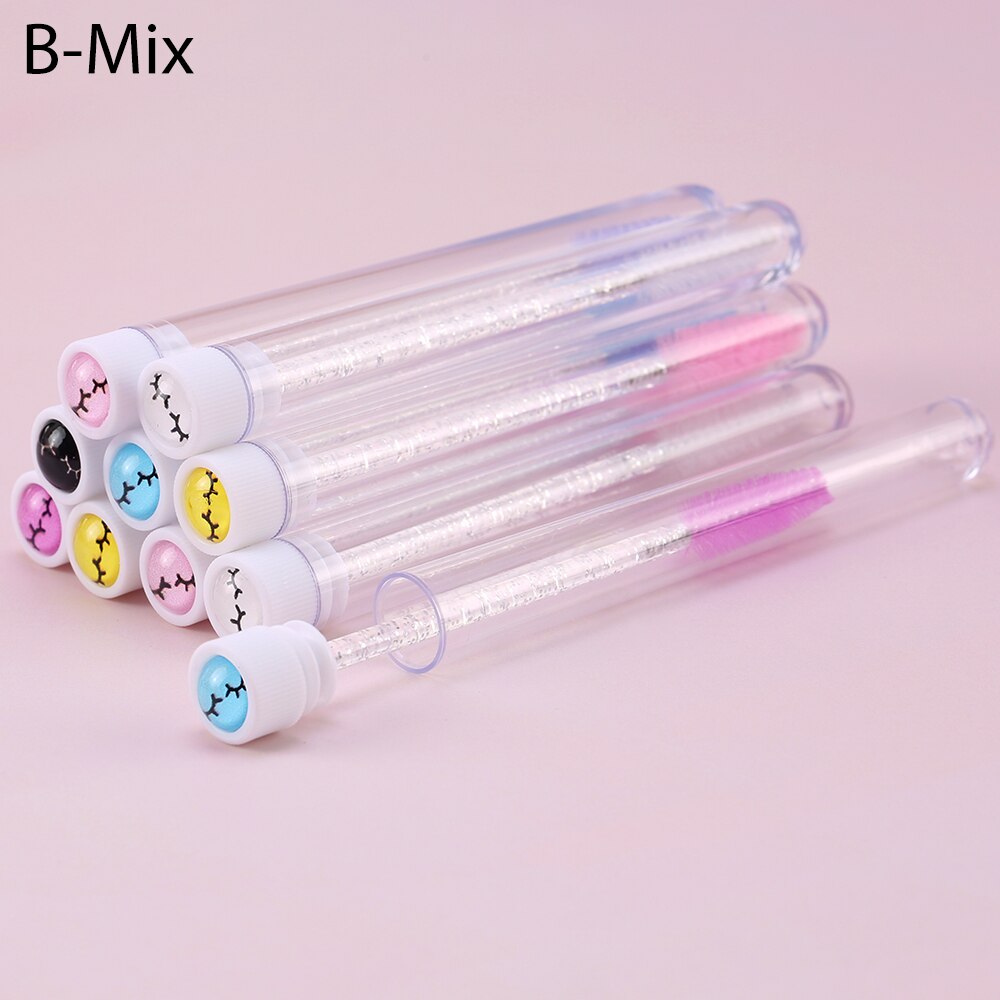 Eyelash Extender Disposable Eyebrow Brush Separate Tube Design Charming Diamond Bottom Mascara Stick Applicator