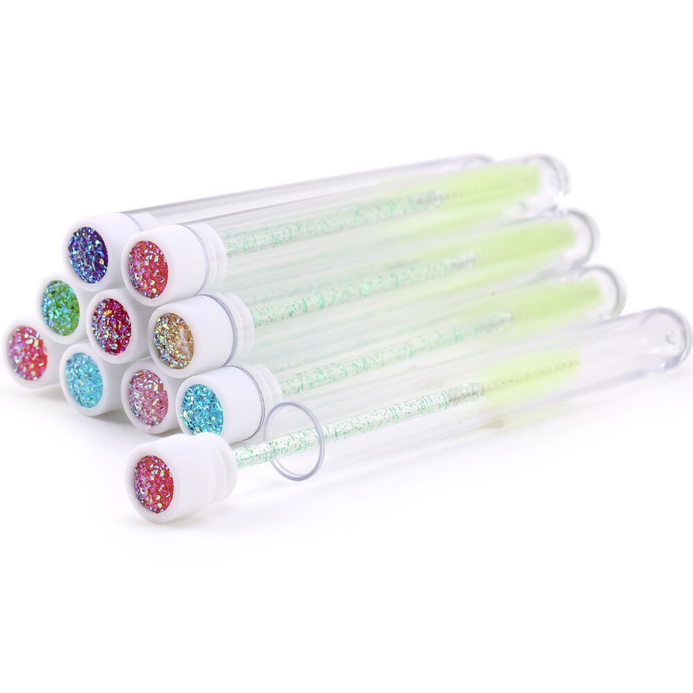 Eyelash Extender Disposable Eyebrow Brush Separate Tube Design Charming Diamond Bottom Mascara Stick Applicator