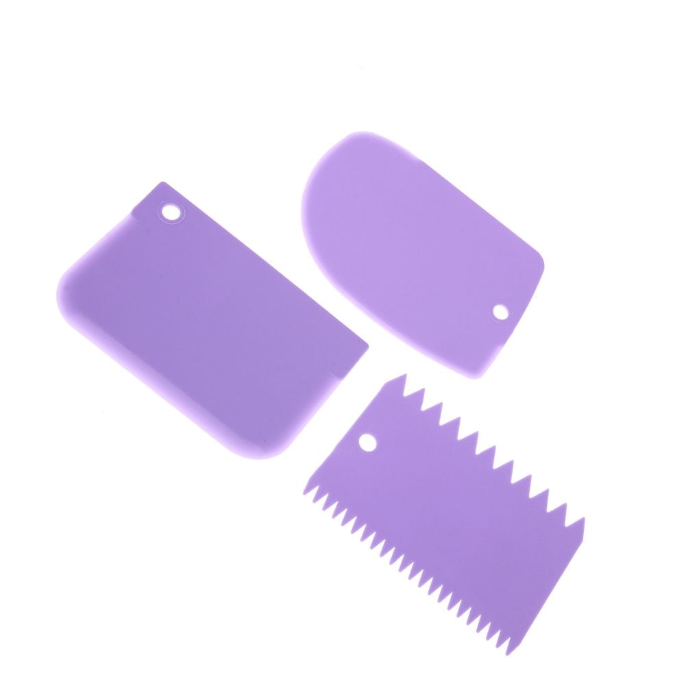 3PCS/Set Plastic Cake Decorating Tools Dough Icing Scrappers Kitchen Accessories Cake Edge Smoother Kit