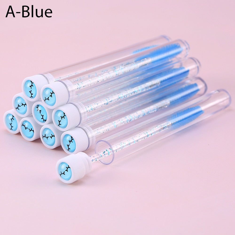 Eyelash Extender Disposable Eyebrow Brush Separate Tube Design Charming Diamond Bottom Mascara Stick Applicator