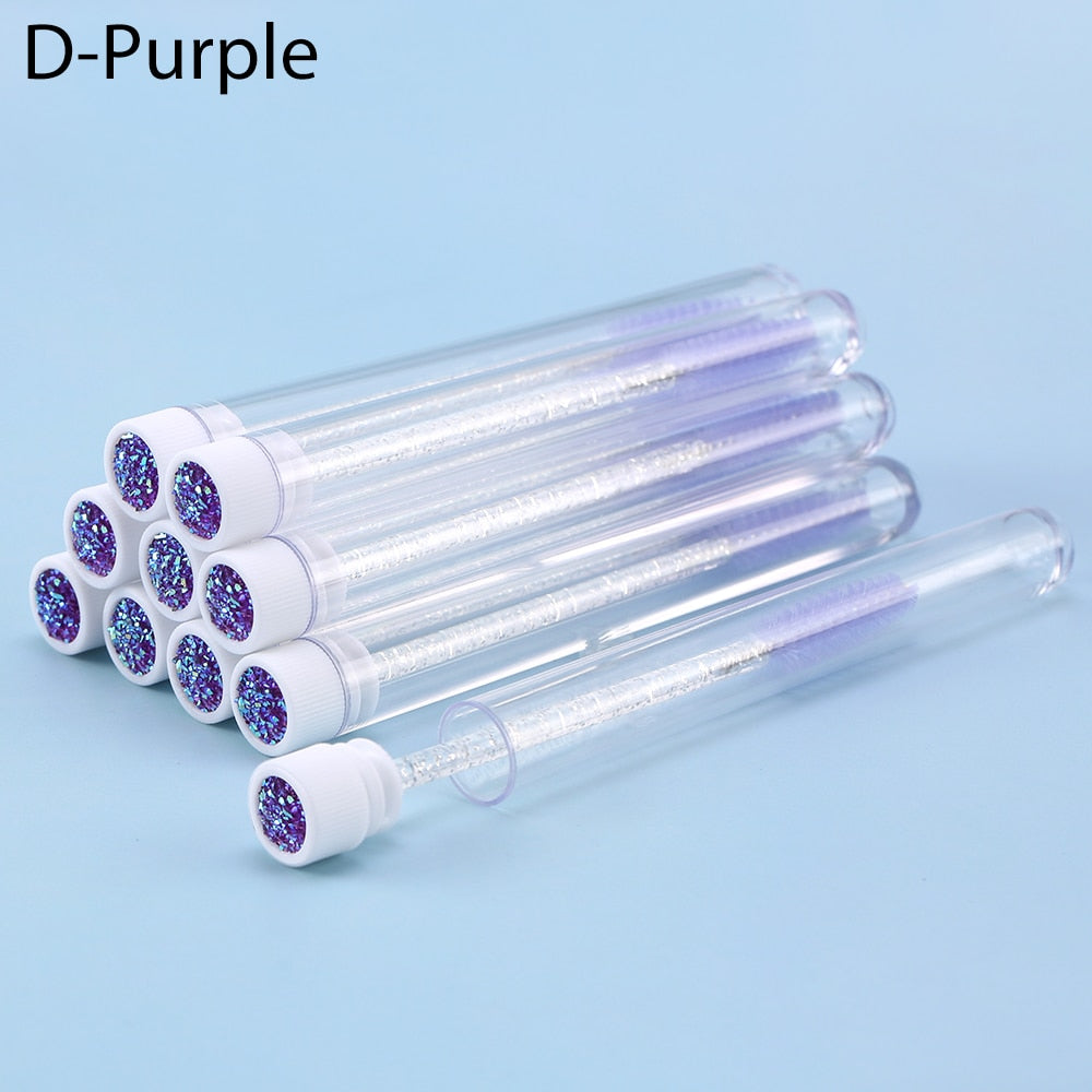 Eyelash Extender Disposable Eyebrow Brush Separate Tube Design Charming Diamond Bottom Mascara Stick Applicator