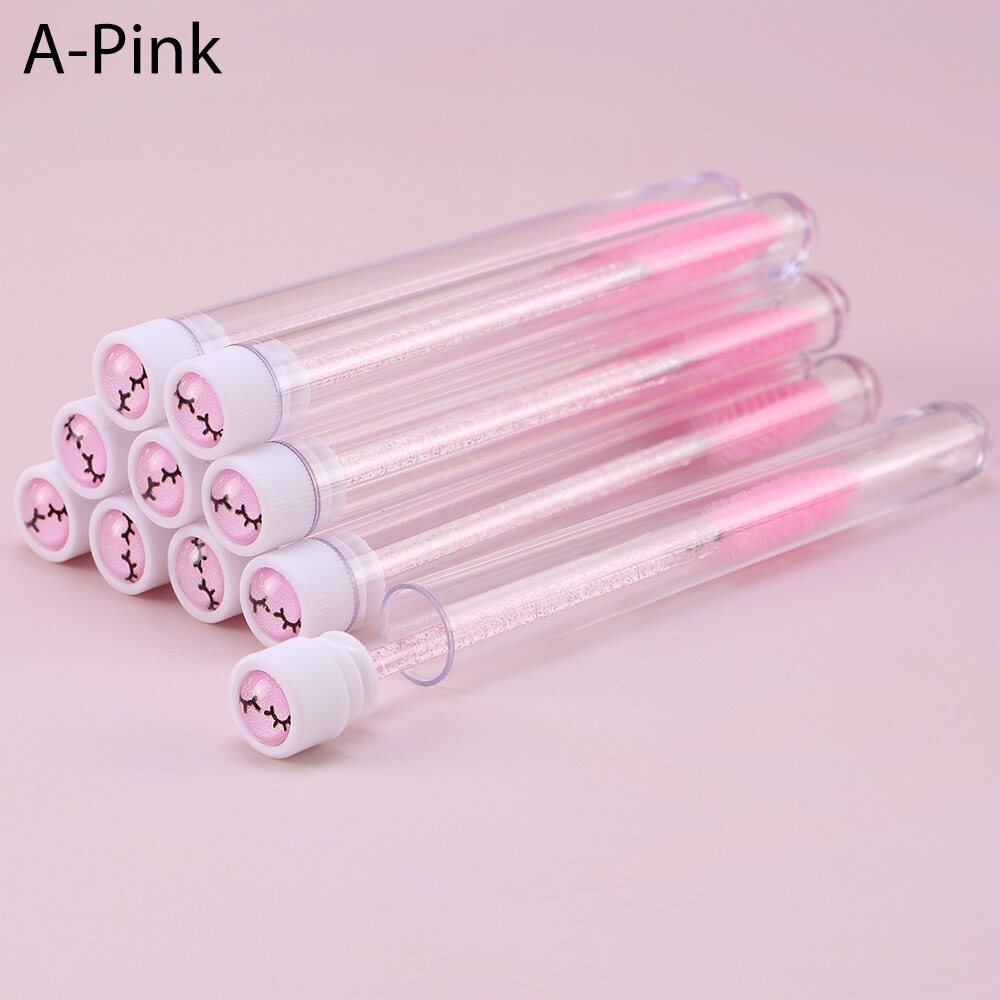Eyelash Extender Disposable Eyebrow Brush Separate Tube Design Charming Diamond Bottom Mascara Stick Applicator