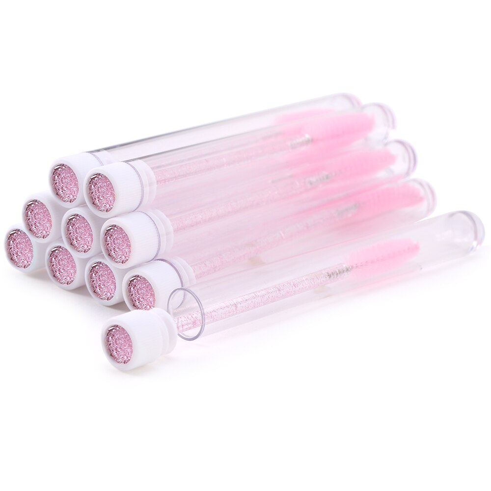 Eyelash Extender Disposable Eyebrow Brush Separate Tube Design Charming Diamond Bottom Mascara Stick Applicator