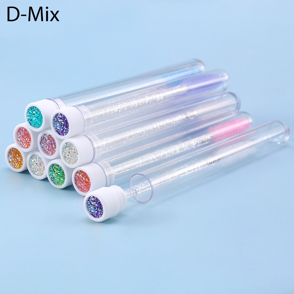 Eyelash Extender Disposable Eyebrow Brush Separate Tube Design Charming Diamond Bottom Mascara Stick Applicator