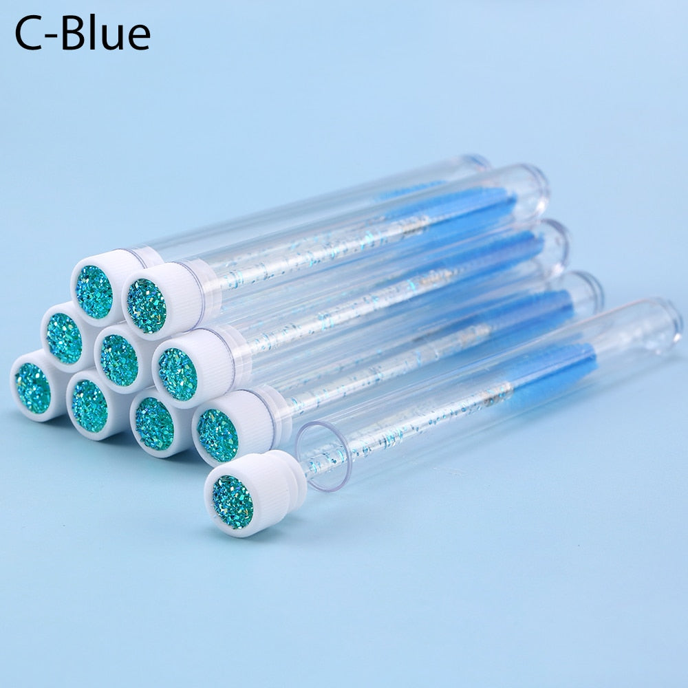 Eyelash Extender Disposable Eyebrow Brush Separate Tube Design Charming Diamond Bottom Mascara Stick Applicator