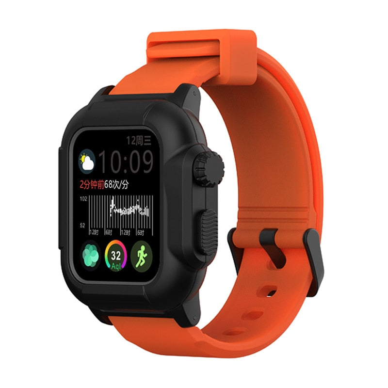 Silicone Band Case For Apple Watch Case Series 6 se 5 4 3 2 Waterproof Sports 44mm 42mm 40mm Strap Shockproof Frame transparent