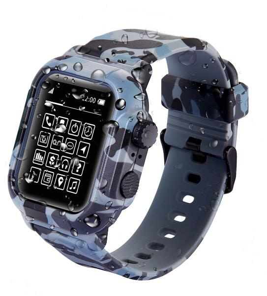 Silicone Band Case For Apple Watch Case Series 6 se 5 4 3 2 Waterproof Sports 44mm 42mm 40mm Strap Shockproof Frame transparent