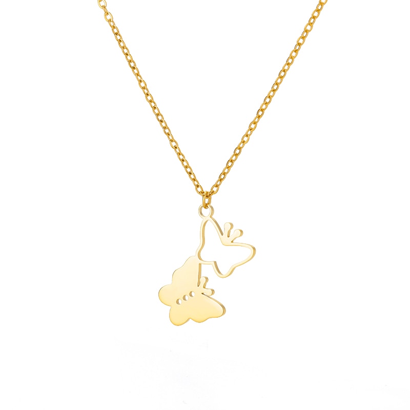 Vintage Butterfly Necklace For Women Stainless Steel Blade Snake Chains Aesthetic Charms Choker Women jewelry Gift