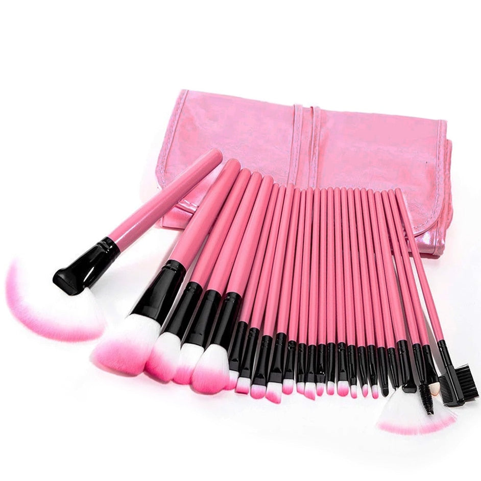 Gift Bag Of 24 pcs Makeup Brush Sets Professional Cosmetics Brushes Eyebrow Powder Foundation Shadows Pinceaux Make Up Tools