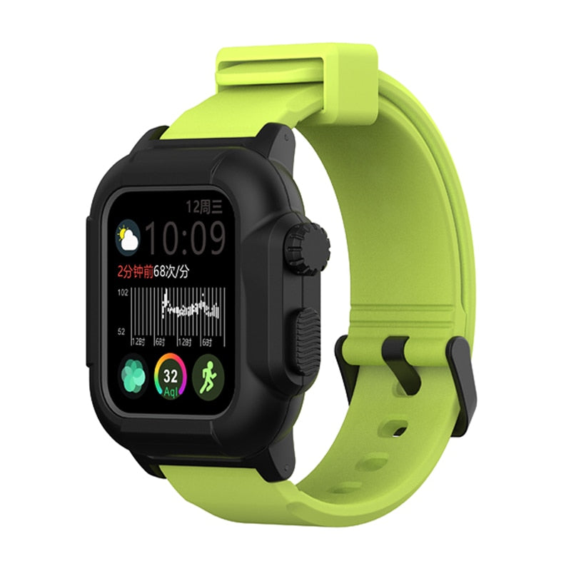 Silicone Band Case For Apple Watch Case Series 6 se 5 4 3 2 Waterproof Sports 44mm 42mm 40mm Strap Shockproof Frame transparent