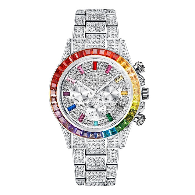 Diamond Calendar Watches luxurious and sophisticated timepiece 30M water resistance