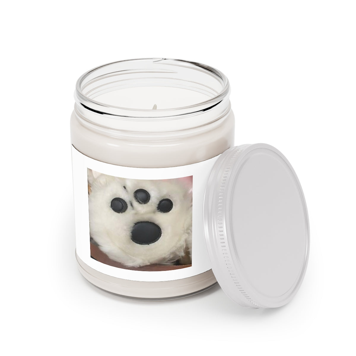 " White Paw " Design Scented Candles, 9oz Holiday Gift Birthday Gift Comfort Spice Scent, Sea Breeze Scent, Vanilla Bean Scent Home Decor