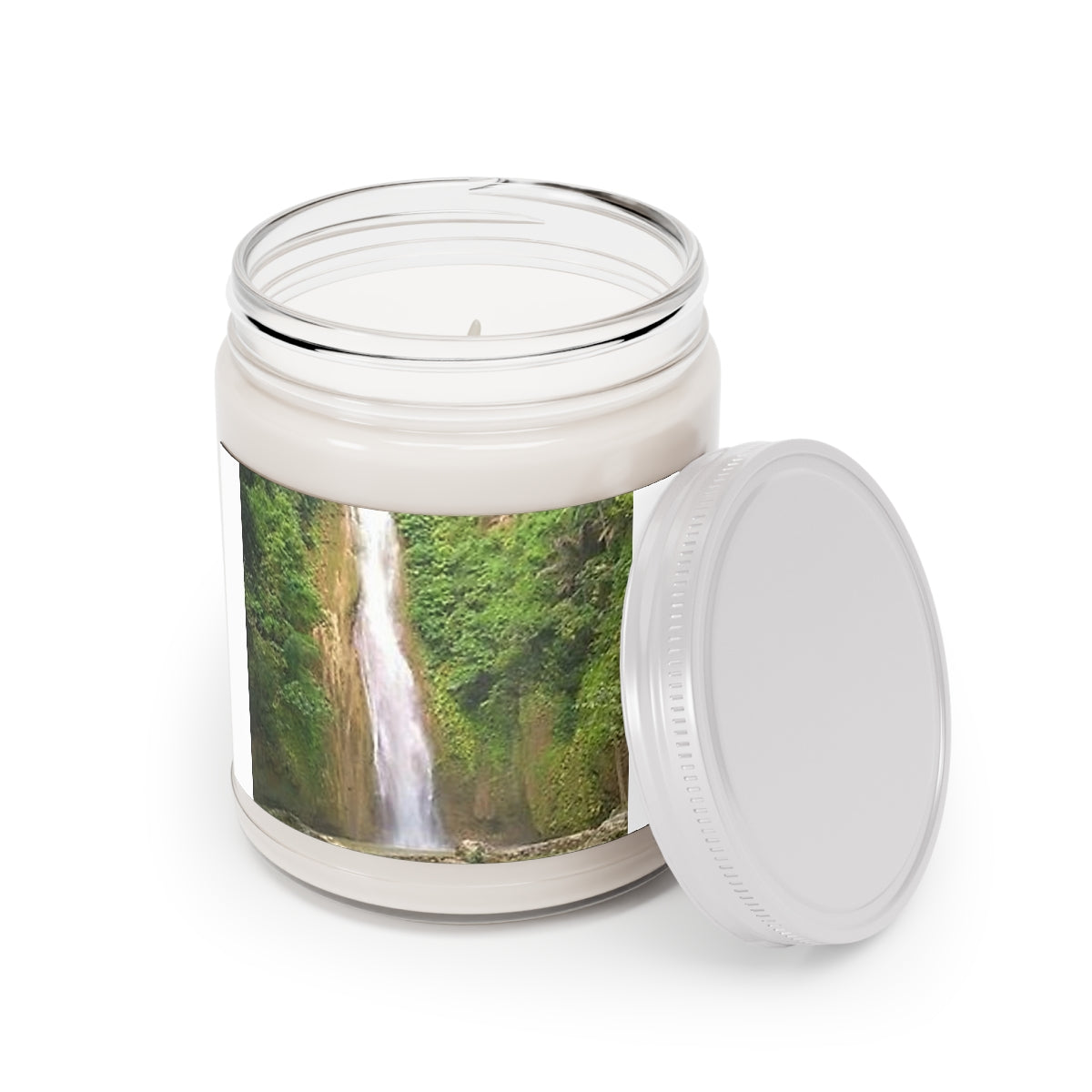 " Waterfalls Scenery " Design Scented Candles, 9oz Holiday Gift Birthday Gift Comfort Spice Scent, Sea Breeze Scent, Vanilla Bean Scent Home Decor