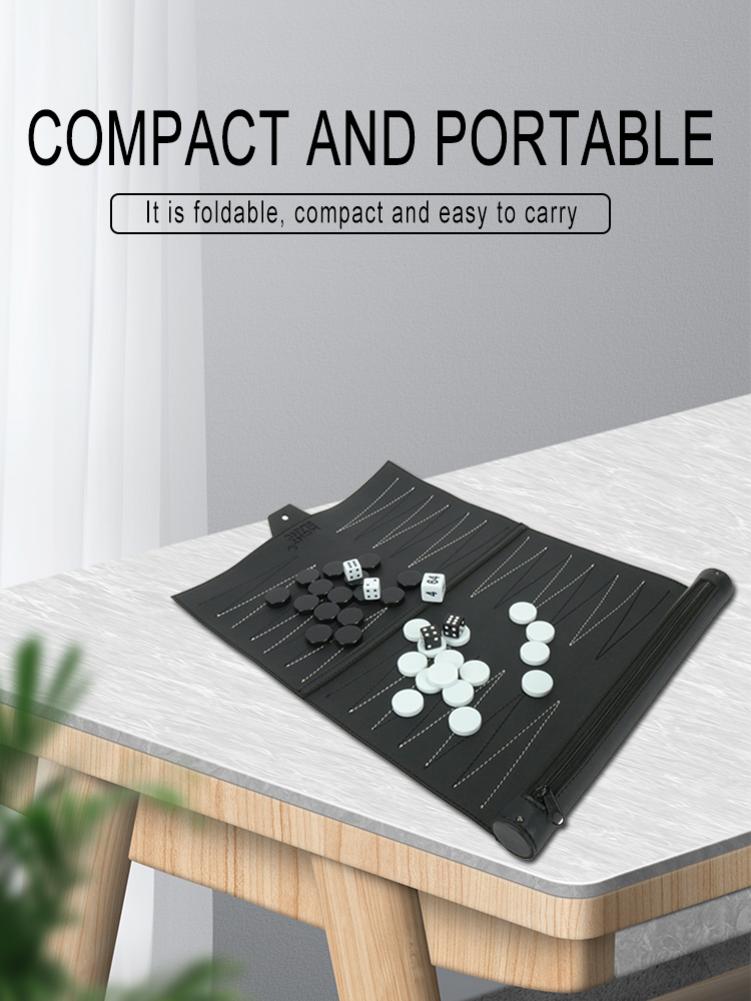 Foldable chess board set travel games chess backgammon checkers toy Chessmen leisure game board toys gift Chess board
