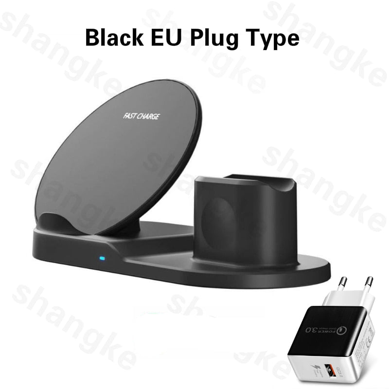 3 in 1 Fast Wireless Charger Dock Station Fast Charging For iPhone 11 11 Pro XR XS Max 8 for Apple Watch 2 3 4 5 For AirPods Pro