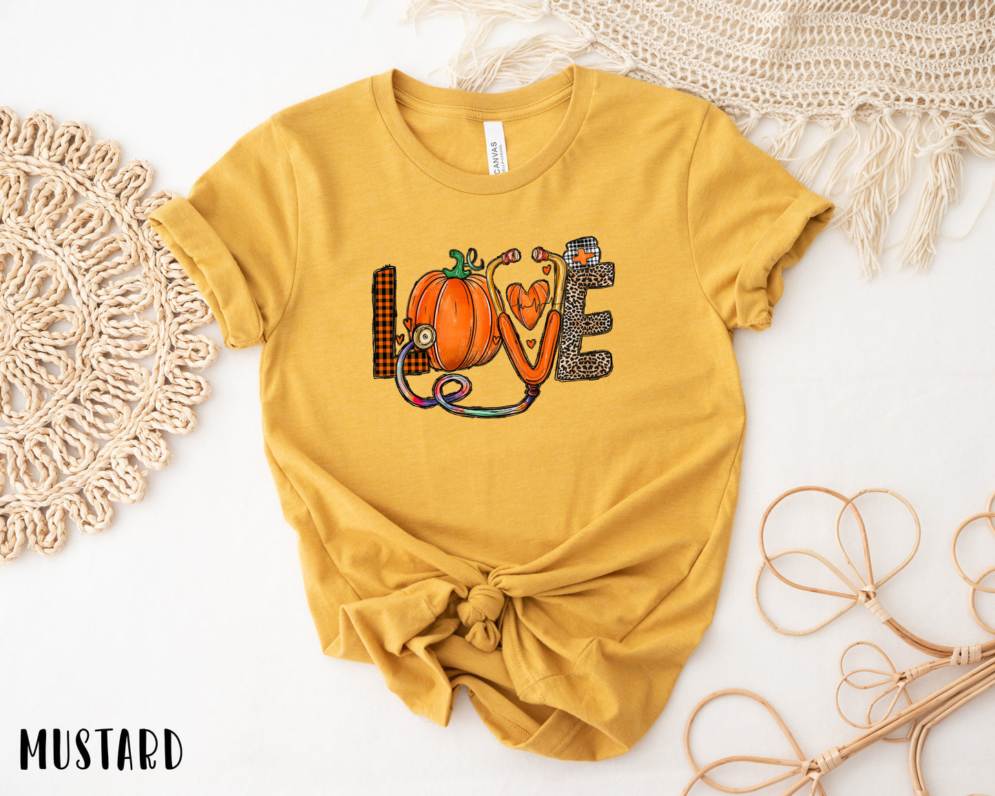 " Love Nurse Shirt" Nurse Thanksgiving Short Sleeve Shirt