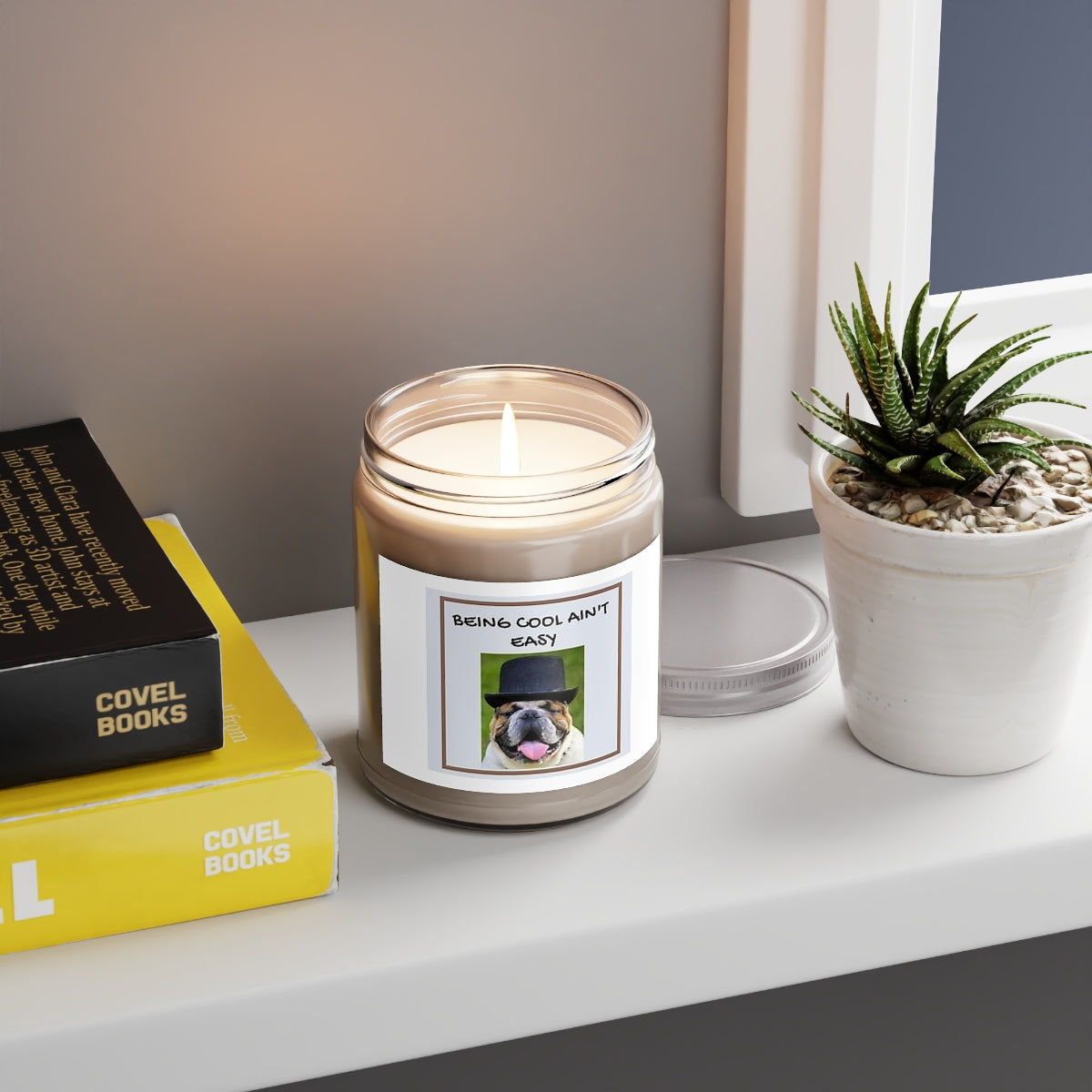 " Being Cool Ain't Easy " Scented Candles, 9oz Holiday Birthday Gift Comfort Spice, Sea Breeze, Vanilla Bean Scent