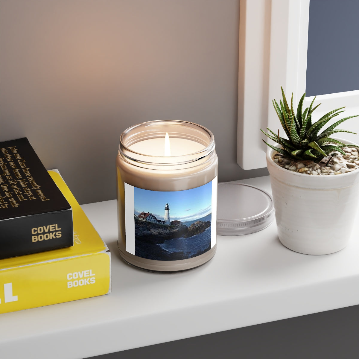 " Perfect Scenery " Design Scented Candles, 9oz Holiday Gift Birthday Gift Comfort Spice Scent, Sea Breeze Scent, Vanilla Bean Scent Home Decor