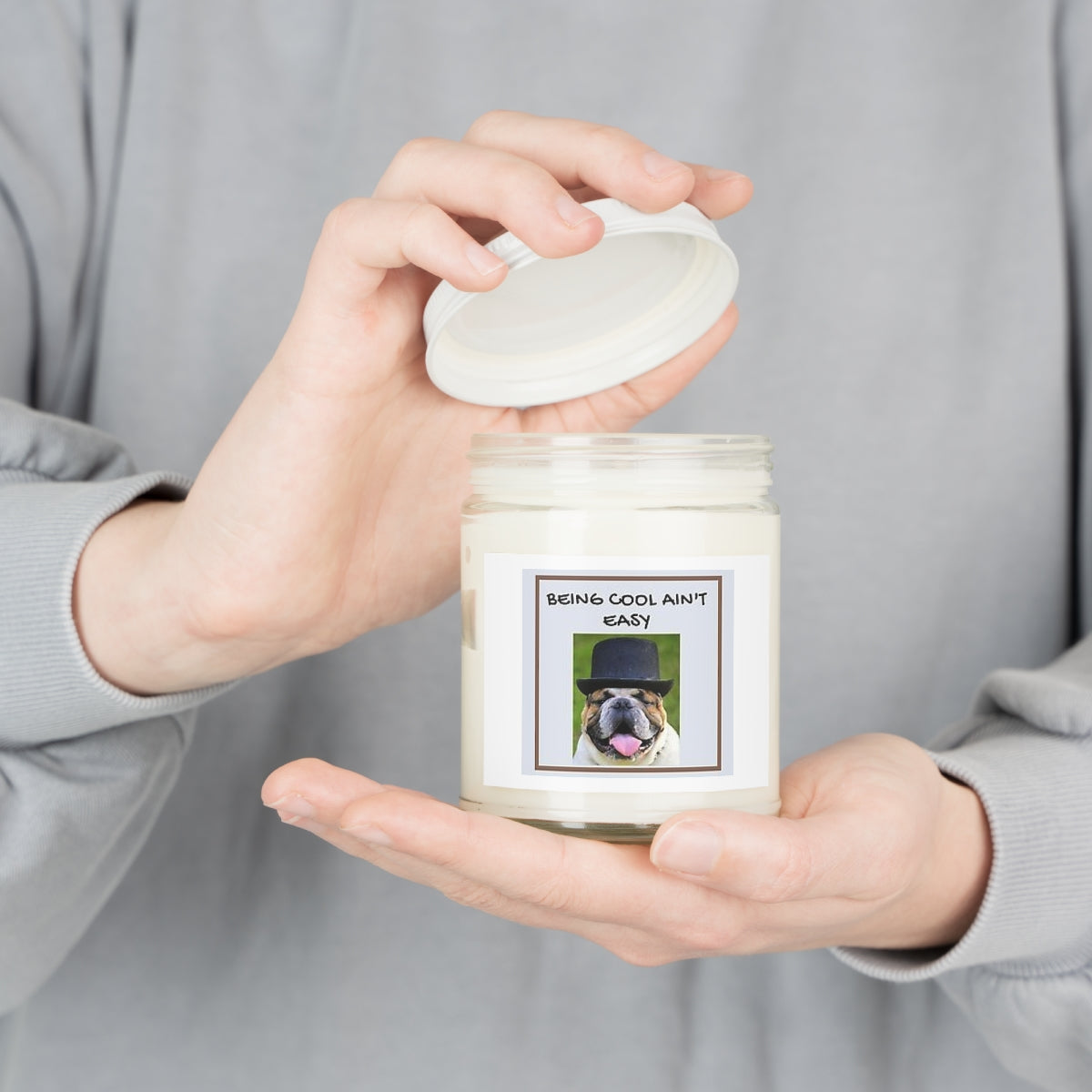 " Being Cool Ain't Easy " Scented Candles, 9oz Holiday Birthday Gift Comfort Spice, Sea Breeze, Vanilla Bean Scent