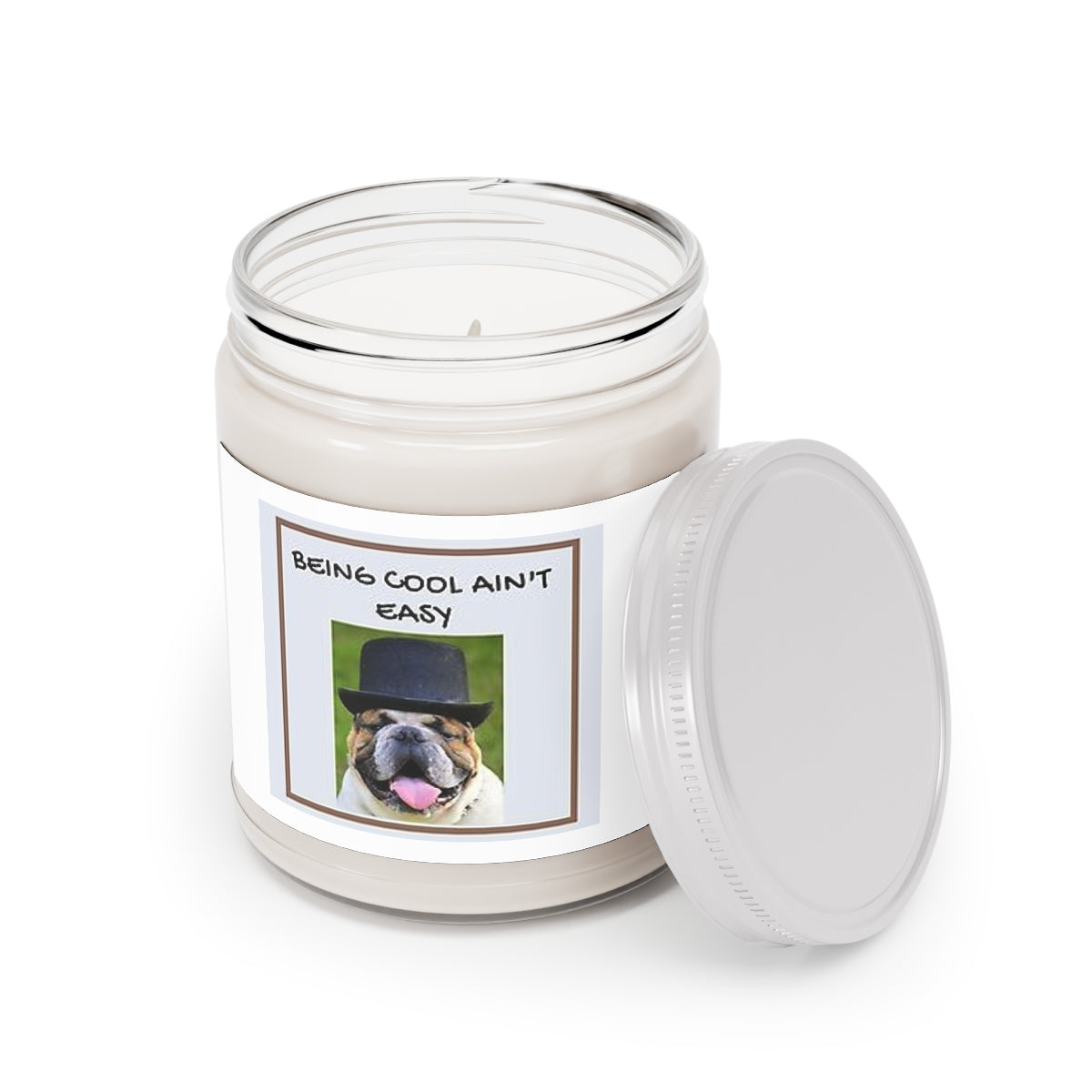 " Being Cool Ain't Easy " Scented Candles, 9oz Holiday Birthday Gift Comfort Spice, Sea Breeze, Vanilla Bean Scent