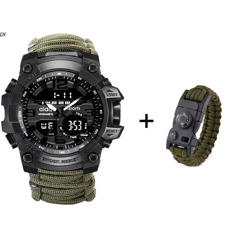 LED Watch with compass 30M Waterproof men's Sports Watch Men Sport Watch Shock Sport Watches Electronic Wristwatches