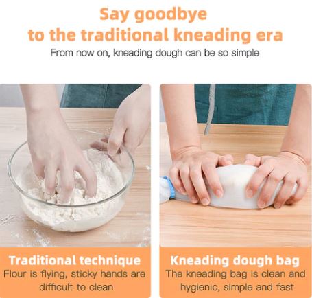 50% OFF 1 SET COOKING PASTRY TOOLS SOFT SILICONE PRESERVATION KNEADING DOUGH FLOUR-MIXING BAG KITCHEN GADGET ACCESSORIES