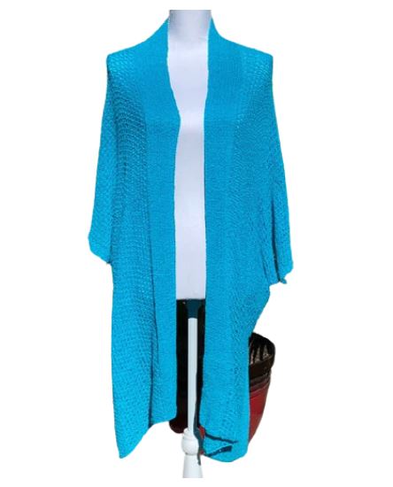 50% OFF CASUAL BLUE LONG SLEEVE CARDIGAN SIZE L/XL WOMEN'S LADIES FASHION WINTER FALL SEASON