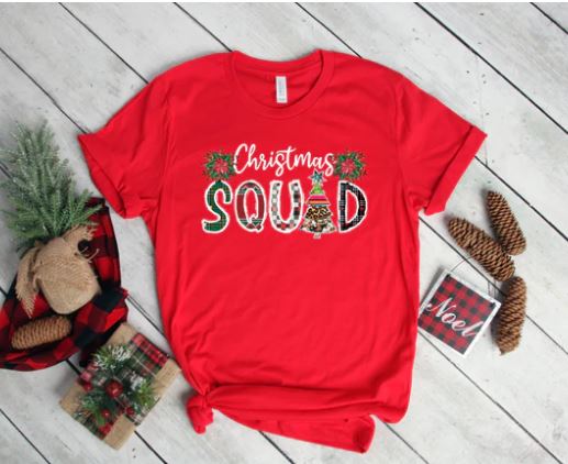 " CHRISTMAS SQUAD" SHORT SLEEVE SHIRT