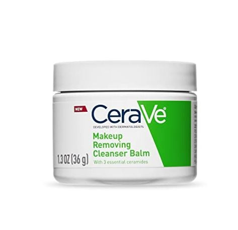 CeraVe Cleansing Balm for Sensitive Skin | Hydrating Makeup Remover with Ceramides and Plant-based Jojoba Oil for Face | Non-Comedogenic Fragrance Free Non-Greasy |1.3 Ounces