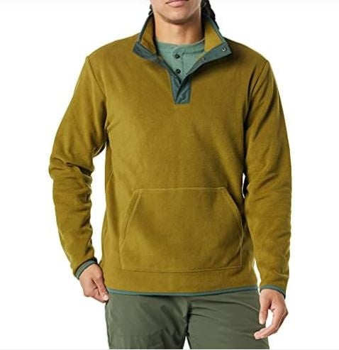 Amazon Essentials Men’s Snap-Front Pullover Polar Fleece Jacket