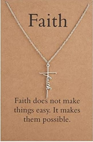 Lcherry Faith Cross Necklace for Women Religious Gifts for Women Christian Jewelry Gifts for Women