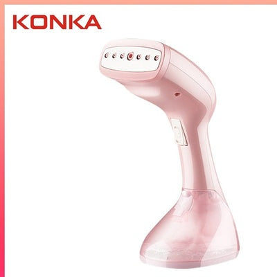 KONKA HANDHELD GARMENT STEAMER 1500W PINK IRONING FOR CLOTHES 250ML PORTABLE HOME & TRAVEL 15S FAST-HEAT HOUSEHOLD FABRIC STEAM