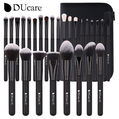 DUCARE BLACK MAKEUP BRUSH PROFESSIONAL MAKEUP EYESHADOW FOUNDATION POWDER SOFT SYNTHETIC HAIR MAKEUP BRUSHES