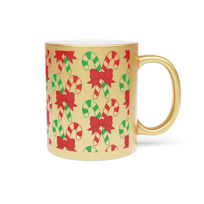 Metallic Mug (Silver\Gold) Christmas Mug Holiday Season Gift Giving Family Gathering Yuletides Season Family Gifts Christmas Day Cup