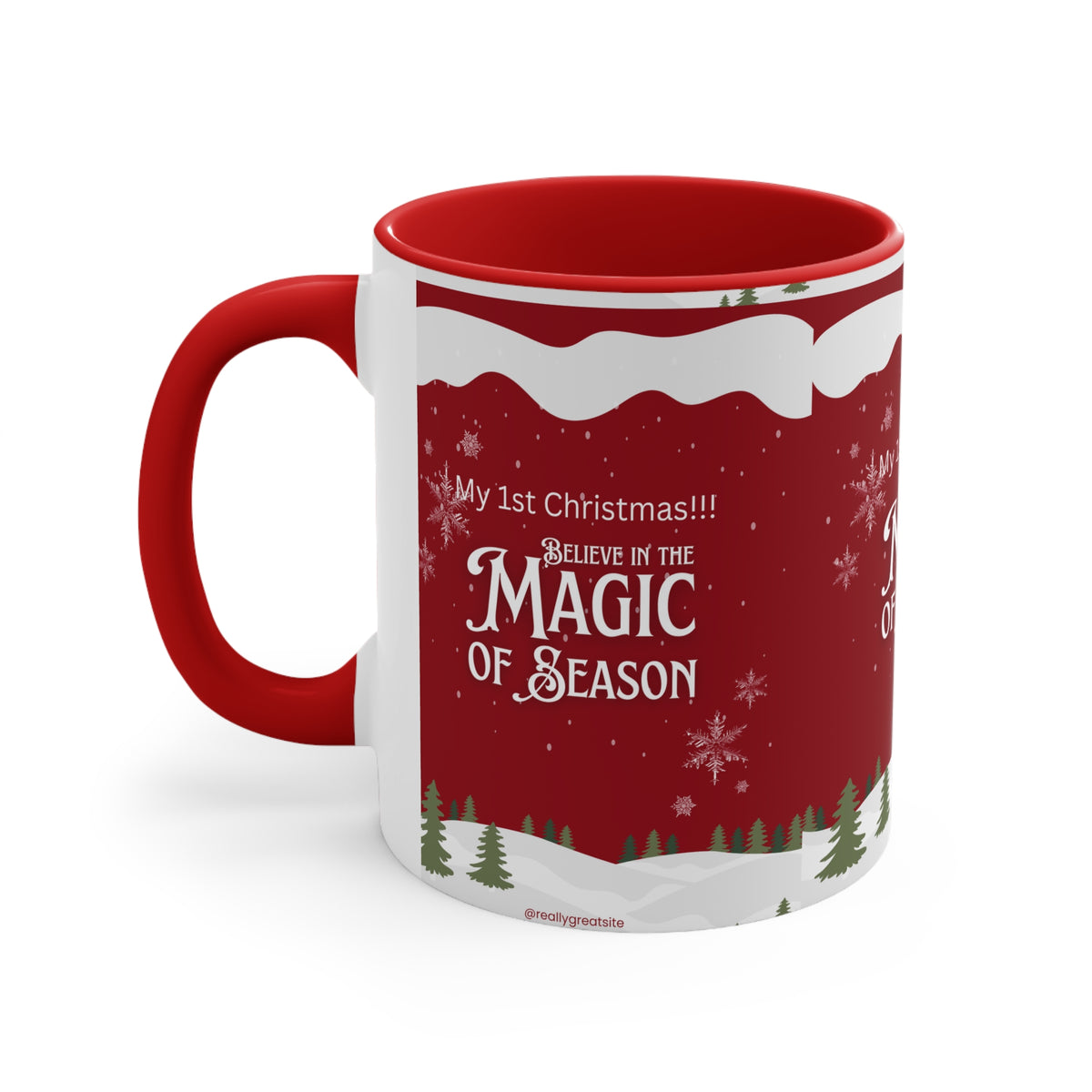 Accent Coffee Mug, 11oz Merry Christmas Holiday Gifts Christmas Holiday Season Gift Giving Family Gathering Yuletides Season Family Gifts Christmas Day Candle