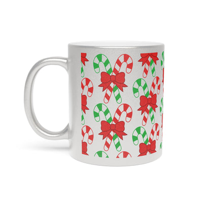 Metallic Mug (Silver\Gold) Christmas Mug Holiday Season Gift Giving Family Gathering Yuletides Season Family Gifts Christmas Day Cup