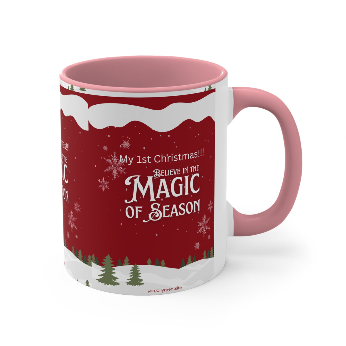 Accent Coffee Mug, 11oz Merry Christmas Holiday Gifts Christmas Holiday Season Gift Giving Family Gathering Yuletides Season Family Gifts Christmas Day Candle
