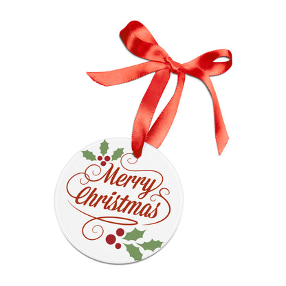 Acrylic Ornament with Ribbon Christmas Decorations Holiday Season Gift Giving Family Gathering Yuletides Season Family Gifts Christmas Day