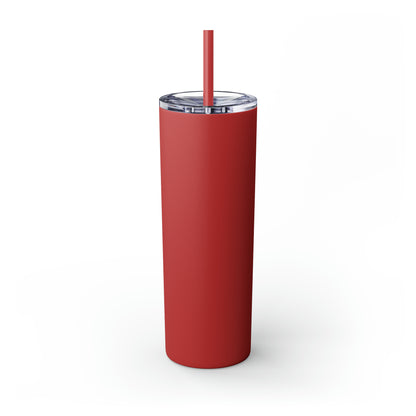 Skinny Tumbler with Straw, 20oz Christmas Holiday Season Gift Giving Family Gathering Yuletides Season Family Gifts Christmas Day Tumbler