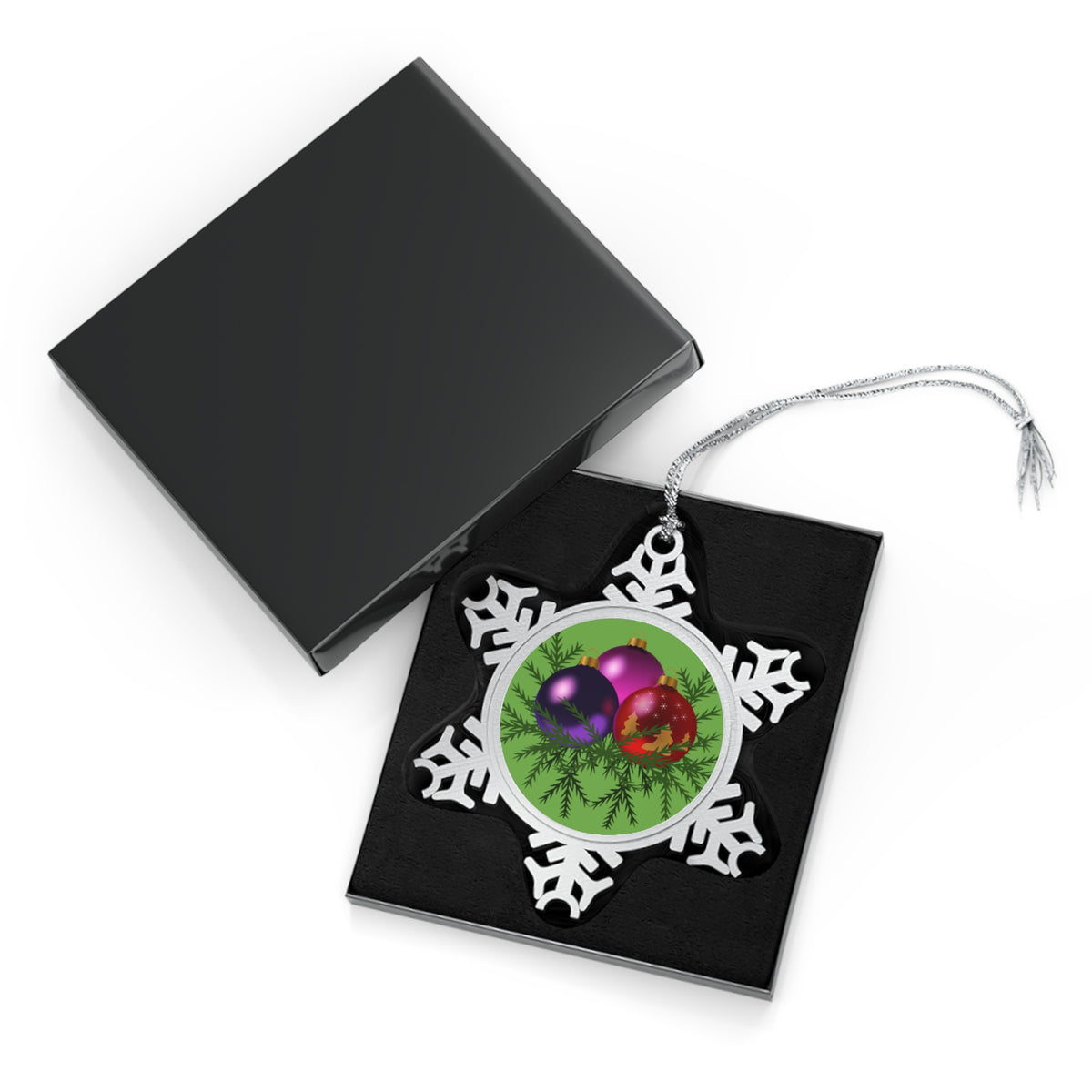 Pewter Snowflake Ornament Christmas Decorations Holiday Season Gift Giving Family Gathering Yuletides Season Family Gifts