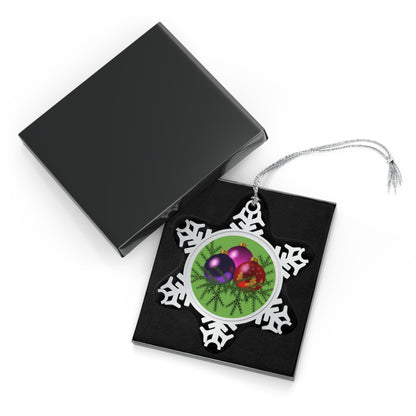 Pewter Snowflake Ornament Christmas Decorations Holiday Season Gift Giving Family Gathering Yuletides Season Family Gifts