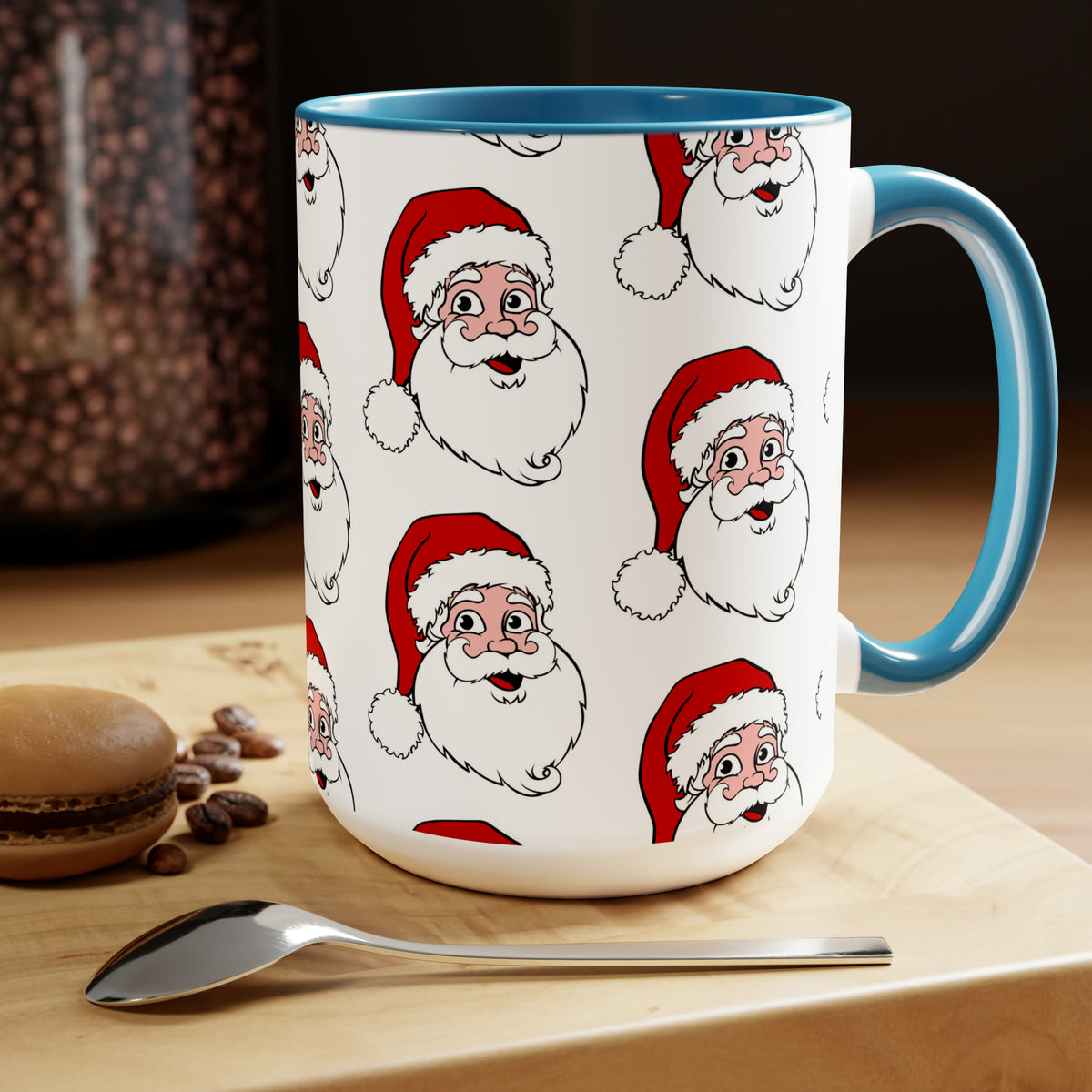 Two-Tone Coffee Mugs, 15oz Christmas Mug Holiday Season Gift Giving Family Gathering Yuletides Season Family Gifts Christmas Day Cup