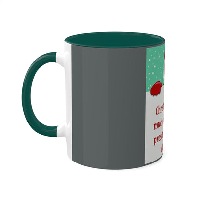 Colorful Mugs, 11oz Christmas Mug Holiday Season Gift Giving Family Gathering Yuletides Season Family Gifts Christmas Day Cup