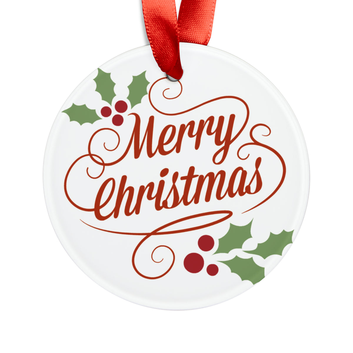Acrylic Ornament with Ribbon Christmas Decorations Holiday Season Gift Giving Family Gathering Yuletides Season Family Gifts Christmas Day