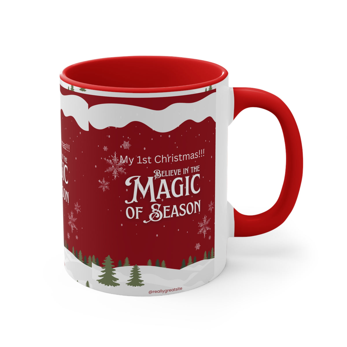 Accent Coffee Mug, 11oz Merry Christmas Holiday Gifts Christmas Holiday Season Gift Giving Family Gathering Yuletides Season Family Gifts Christmas Day Candle