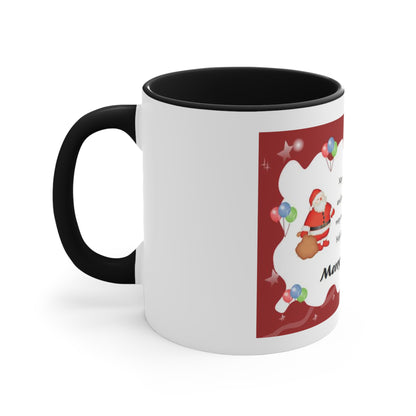 Accent Coffee Mug, 11oz Christmas Mug Holiday Season Gift Giving Family Gathering Yuletides Season Family Gifts Christmas Day Cup
