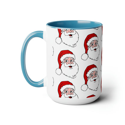 Two-Tone Coffee Mugs, 15oz Christmas Mug Holiday Season Gift Giving Family Gathering Yuletides Season Family Gifts Christmas Day Cup