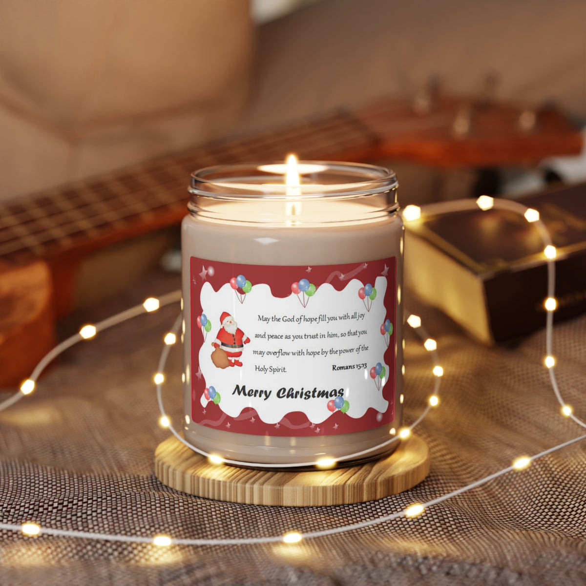 Scented Soy Candle, 9oz Christmas Scented Candle Holiday Season Gift Giving Family Gathering Yuletides Season Family Gifts Christmas Day Candle