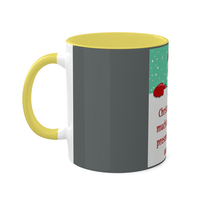 Colorful Mugs, 11oz Christmas Mug Holiday Season Gift Giving Family Gathering Yuletides Season Family Gifts Christmas Day Cup