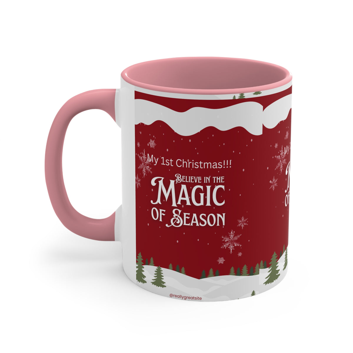Accent Coffee Mug, 11oz Merry Christmas Holiday Gifts Christmas Holiday Season Gift Giving Family Gathering Yuletides Season Family Gifts Christmas Day Candle